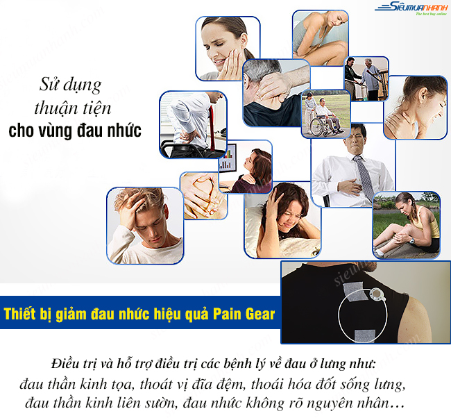 Thiết bị giảm đau nhức bằng sóng điện từ Pain Gear - Pack Pain